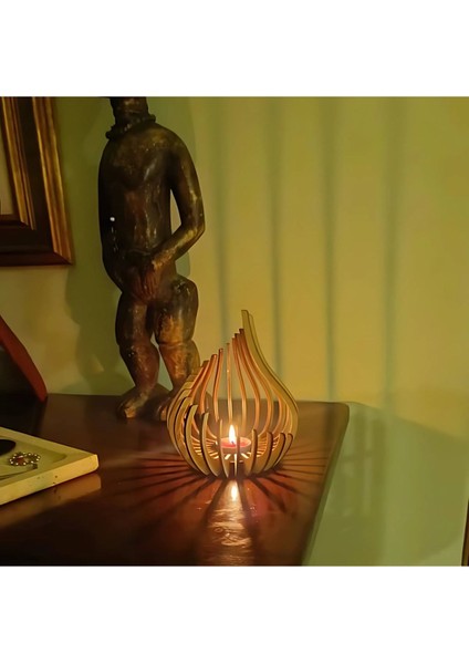 Damla 3'lü Tealight Mumluk Şamdan modelleri