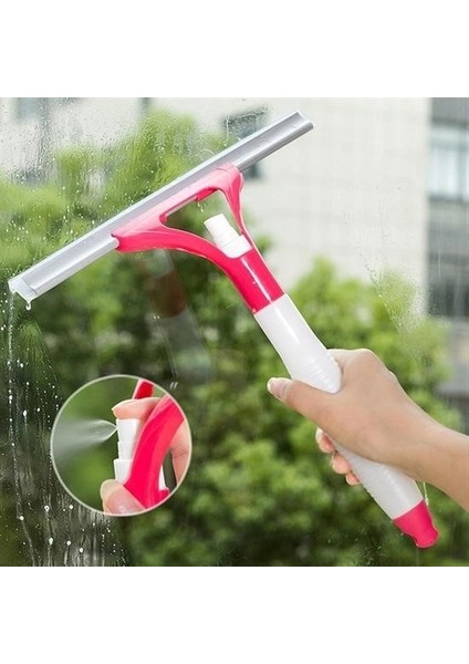 ® Pratik Spreyli Cam Sil Pencere Ayna Tezgah Duşakabin Temizleyici Püskürtmeli Silme Aparatı