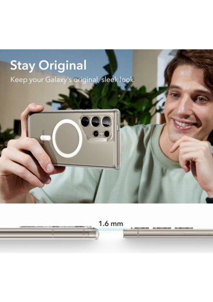 Samsung S24 Ultra Kılıf Halolock Magsafe Classic Hybrid Silikon - Şeffaf indirimleri