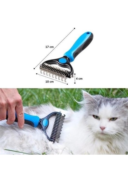 Miracle Omni® Plastik Saplı Metal Kedi Köpek Bakım Kıtık Tüy Topak Açıcı Tarak