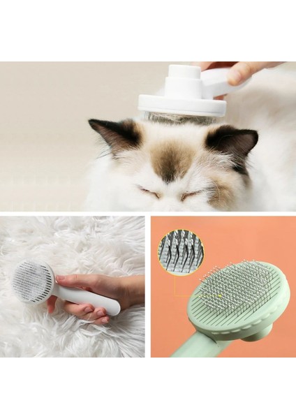 ® Basmalı Kedi Köpek Tüy Toparlayıcı Masaj Etkili Pet Fırçası