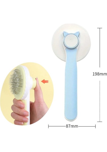 ® Basmalı Kedi Köpek Tüy Toparlayıcı Masaj Etkili Pet Fırçası
