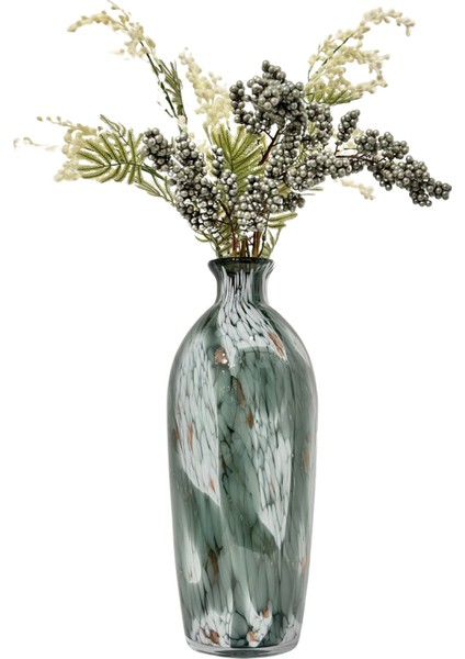 Simli Batik Desen Cam Vazo