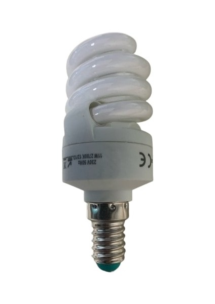 11W E14 Spiralli Tasarruflu Ampul 2700K Elmax