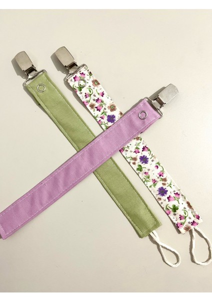 - 3lü Set PAMUK Bebek Emzik Askısı- Emzik Tutacağı modelleri