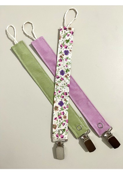 - 3lü Set PAMUK Bebek Emzik Askısı- Emzik Tutacağı fırsatları