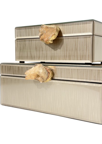 Vizon Doğal Taşlı Cam Kutu Set fırsatları