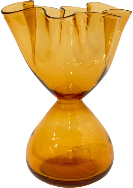 Marbelle Amber Boğumlu Cam Vazo Küçük fiyatları