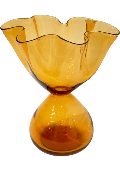 Marbelle Amber Boğumlu Cam Vazo Küçük modelleri