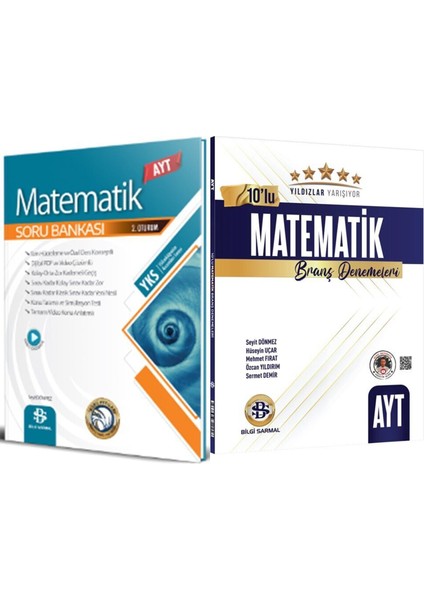 Bilgi Sarmal Ayt Matematik Soru Bankası ve Yıldızlar Yarışıyor 10 Lu Deneme Seti 2 Kitap