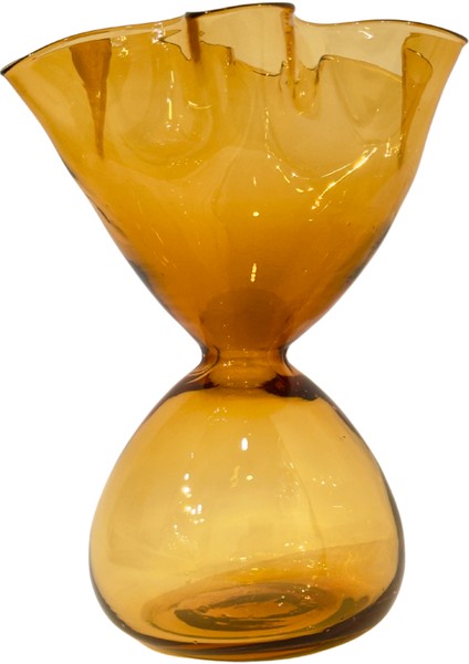 Marbelle Amber Boğumlu Cam Vazo Büyük fiyatları