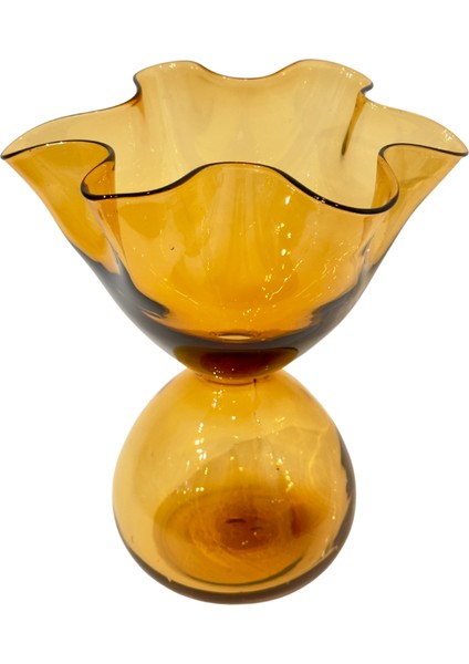 Marbelle Amber Boğumlu Cam Vazo Büyük modelleri