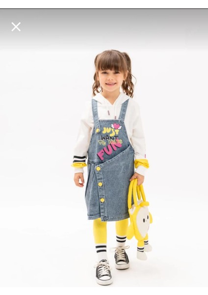 Kids Sealy Sarı Çanta Kot Jile Takım
