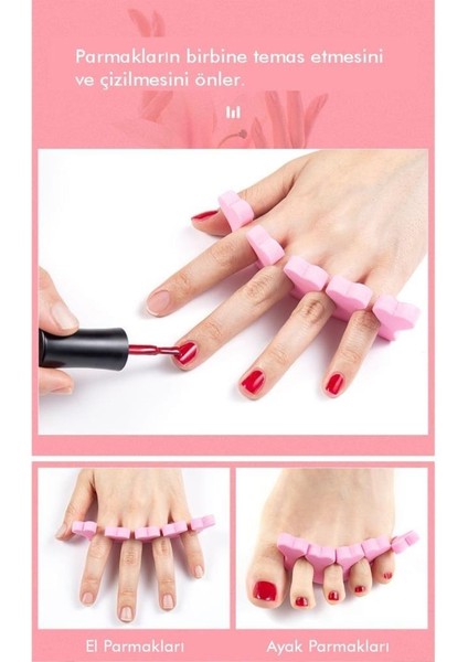 5 Adet Adet Yumuşak Sünger Tırnak Oje Boyama Süsleme Parmak Ayırıcı Aparatı Pedikür Manikür Seti fiyatları