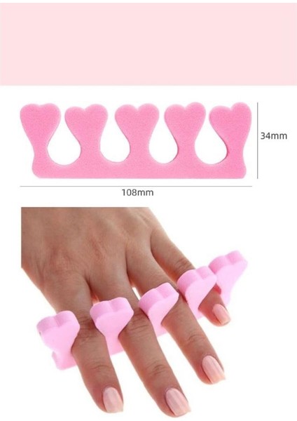 5 Adet Adet Yumuşak Sünger Tırnak Oje Boyama Süsleme Parmak Ayırıcı Aparatı Pedikür Manikür Seti