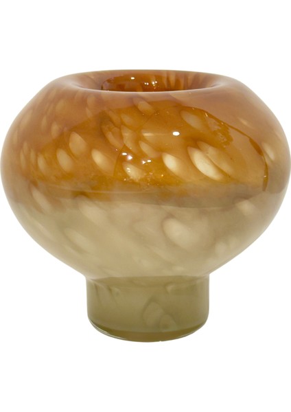 Noa Mermer Desen Cam Vazo Küçük