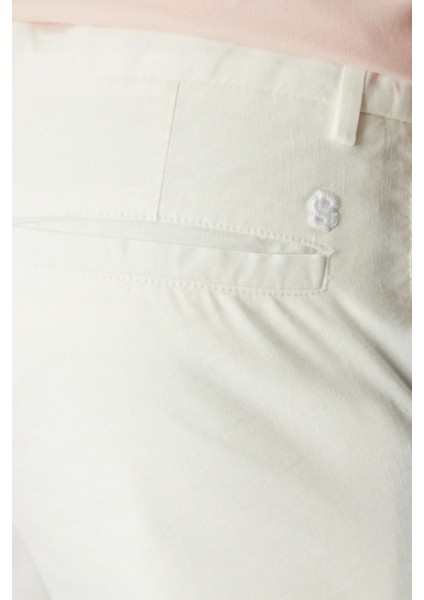 Streç Keten Karışımlı Regular Fit Normal Bel Short Erkek Short 50538016 100