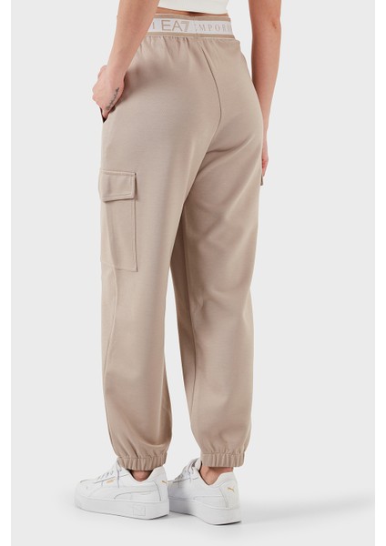 Regular Fit Normal Bel Ribanalı Paça Logolu Jogger Pantolon Bayan Pantolon 7W000282 AF12501 U6155