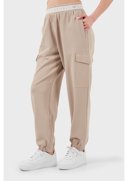 Regular Fit Normal Bel Ribanalı Paça Logolu Jogger Pantolon Bayan Pantolon 7W000282 AF12501 U6155