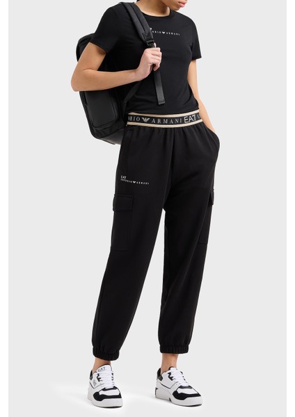 Regular Fit Normal Bel Ribanalı Paça Logolu Jogger Pantolon Bayan Pantolon 7W000282 AF12501 UC001