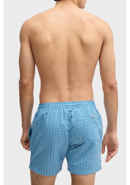 Monogram Logo Baskılı Regular Fit Mayo Short Erkek Mayo Short 50518968 455 modelleri