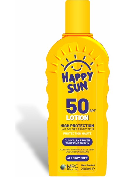 Happy Sun SPF 50 Güneş Sütü 200 ml