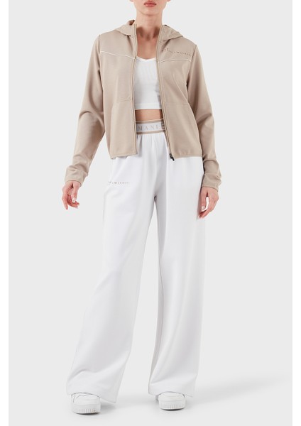 Wide Leg Yüksek Bel Bol Paça Logolu Pantolon Bayan Pantolon 7W000281 AF12501 U0002 modelleri