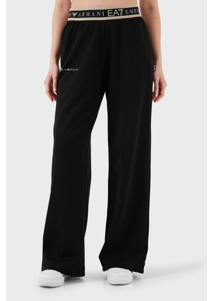 Wide Leg Yüksek Bel Bol Paça Logolu Pantolon Bayan Pantolon 7W000281 AF12501 UC001