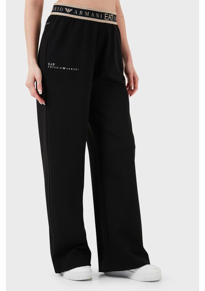 Wide Leg Yüksek Bel Bol Paça Logolu Pantolon Bayan Pantolon 7W000281 AF12501 UC001