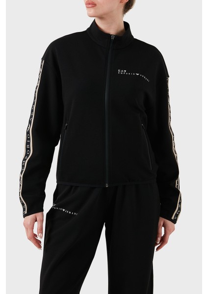 Logolu Regular Fit Dik Yaka Fermuarlı Sweat Kadın Sweat 7W000275 AF12501 UC001 fırsatları