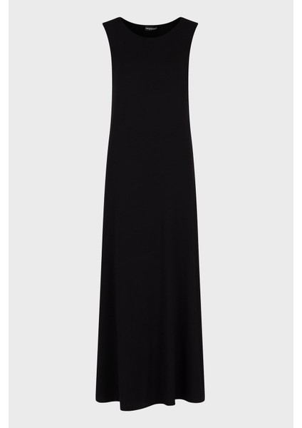 Relaxed Fit Bisiklet Yaka Yırtmaçlı Midi Boy Plaj Elbisesi Bayan Plaj Elbisesi EW000784 AF12192 UC001 fırsatları