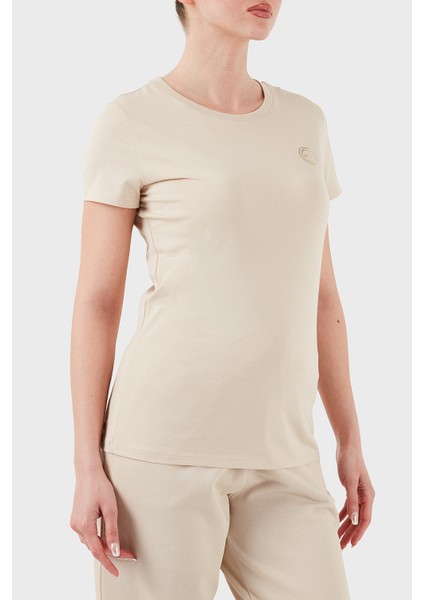 Armani Exchage Pamuk Regular Fit Metalik Logolu T Shirt Bayan T Shirt XW000320 AF10356 U1095