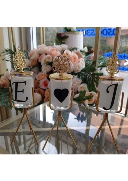 Hediyelik Harfli 3 Lü Ayaklı Özel Tasarım Mum fiyatları