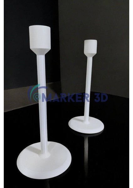 Modern Tarz Mumluk 2'li Set 3D Baskı