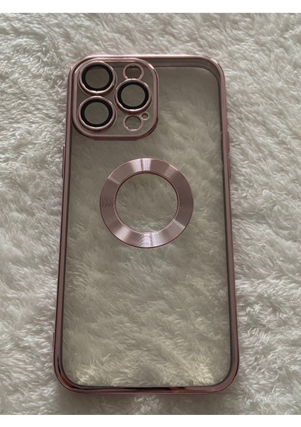 iphone 14 Pro Max Kamera Korumalı Pembe Kılıf