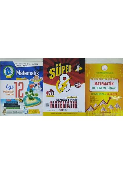 Yayınları 8. Sınıf Deneme 12 Lgs MATEMATIK+OMEGA18 MATEMATIK+NITELIK10 Lu Deneme
