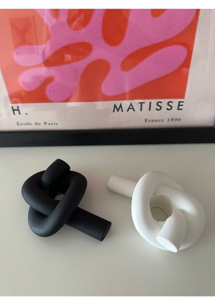 Düğüm Şamdan Mumluk Ikili Set