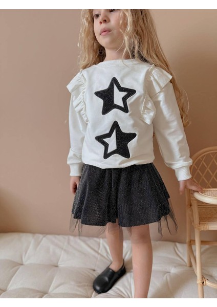 Yigit Butik Simli Tül Etekli Kız Çocuk Alt Üst Takım fiyatları