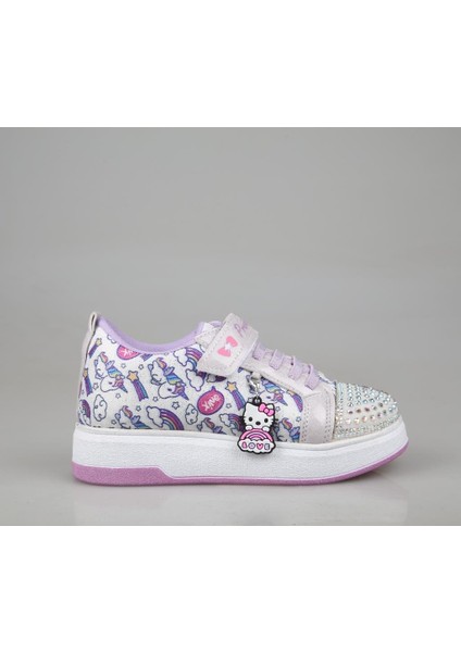 Marka Sesi 4004 Beyaz Gri Çocuk Sneakers