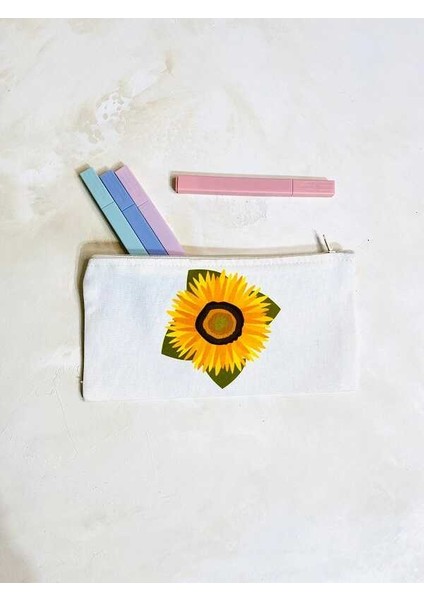 Bez Çanta Kalemlik - Ay Çiçegi fırsatları