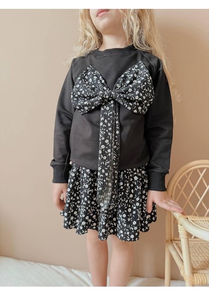 Yigit Butik Çiçek Desenli Etekli Kız Çocuk Alt Üst Takım fiyatları