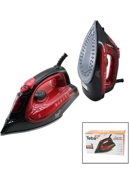 Teba Buharlı Ütü 2200W Seramik Taban Şok BUHAR=180GR - Sürekli BUHAR=40GR (4172)