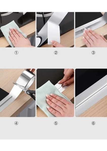 5 Metre 3 cm Kendinden Yapışkanlı Alüminyum Su Sızdırmaz Yanmaz Bant indirimleri