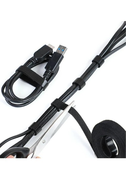 5 x 2 10 Metre 1 cm Cırt Cırt Sabitleyici Bilgisayar Ev Kablo Tutucu Düzenleyici Toparlayıcı indirimleri