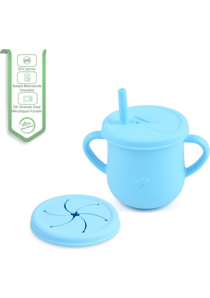 Jojo jojobebek Pipetli Silikon Bardak, Pipetli Çocuk Silikon Bardak,pipetli Alıştırma Bardak