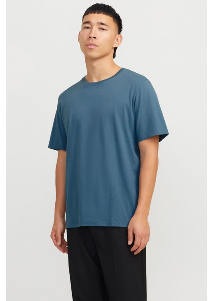 Jjeorganıc Basıc Tee Ss O Mavi Erkek Kısa Kol T-Shirt