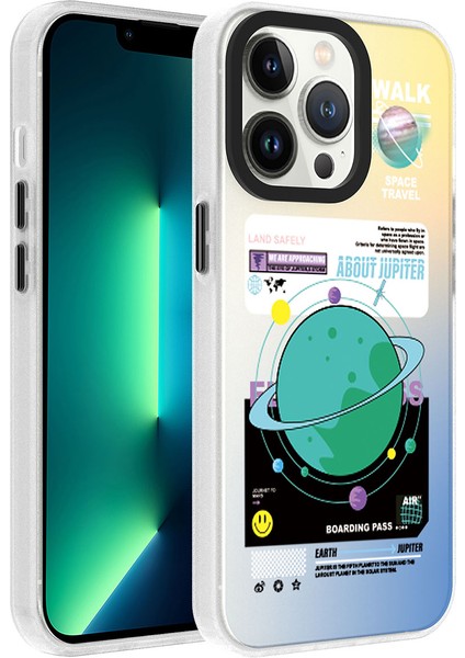 Apple iPhone 13 Pro Max Uyumlu Desenli Dragon Sert Kapak-Gezegen