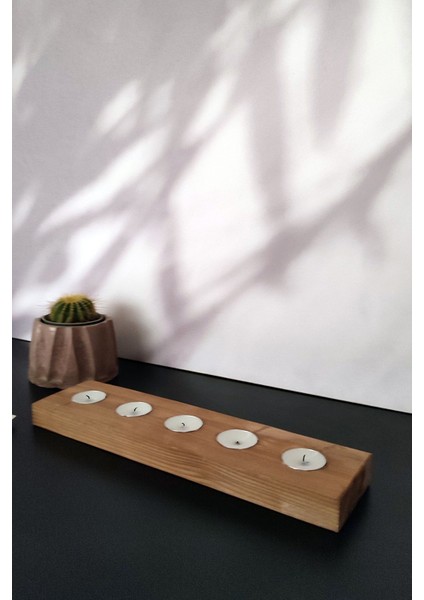 Doğal Ahşap Mumluk Tealight Mumluk Şamdan fiyatları