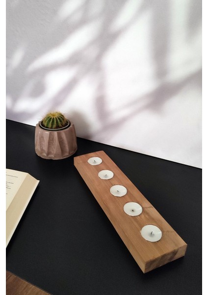 Doğal Ahşap Mumluk Tealight Mumluk Şamdan modelleri