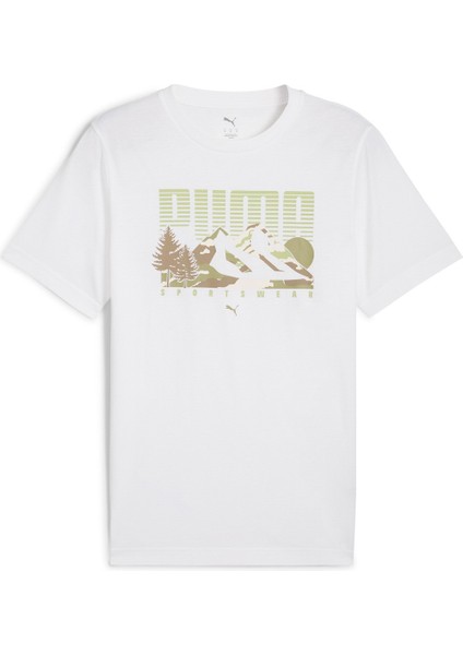 Graphıcs Mountain Tee Beyaz Erkek Kısa Kol T-Shirt